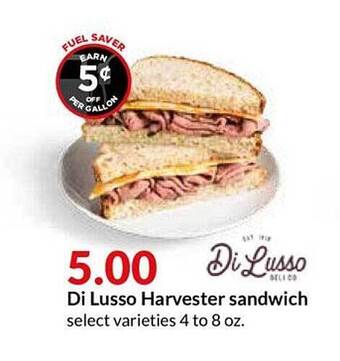 Hy-Vee Di Lusso Harvester Sandwich offer