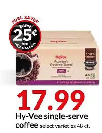 Hy-Vee Hyvee Singleserve Coffee offer