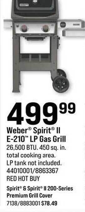 Ace Hardware Weber Spirit Ii E-210 Lp Gas Grill offer