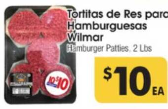 Los Altos Ranch Market Tortitas De Res Para Hamburguesas Wilmar offer
