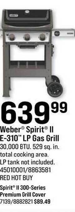 Ace Hardware Weber Spirit Ii E-310 Lp Gas Grill offer