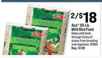 Ace Hardware Ace 20-lb Wild Bird Food offer