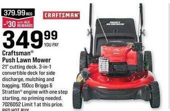 Ace Hardware Craftsman Push Lawn Mower offer