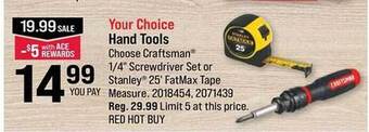Ace Hardware Hand Tools offer