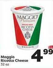 Weis Markets Maggio Ricotta Cheese offer