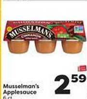 Weis Markets Musselman's Applesauce offer