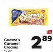 Weis Markets Goetze's Caramel Creams offer