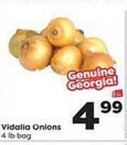 Weis Markets Vidalia Onions offer