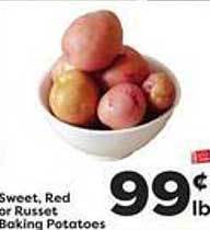 Weis Markets Sweet, Red Or Russet Baking Potatoes offer