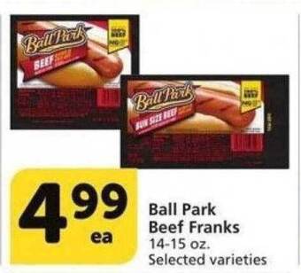 Albertsons Ball Park Beef Franks offer