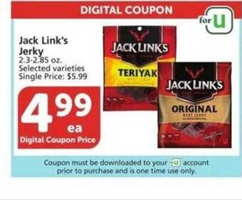 Albertsons Jack Link's Jerky offer