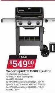 Ace Hardware Weber Spirit Ii E-310 Gas Grill offer