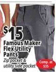 Ocean State Job Lot Famous Maker Flex Utility Pants offer