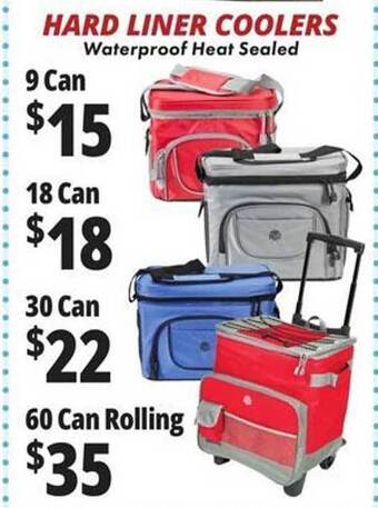 Ocean State Job Lot Hard Liner Coolers Waterproof Heat Sealed offer