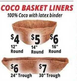 Ocean State Job Lot Coco Basket Liners offer