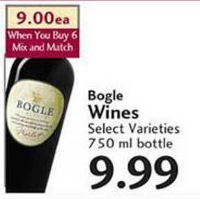Sunset Foods Bogle Wines offer