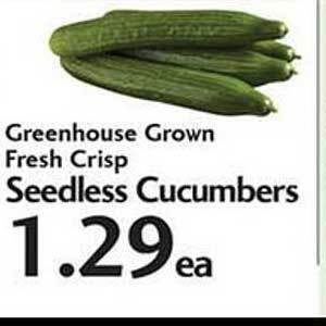 Sunset Foods Greenhouse Grown Fresh Crisp Seedless Cucumbers offer