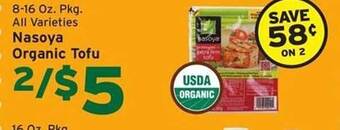 Hannaford Nasoya Organic Tofu offer