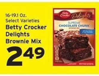 Hannaford Betty Crocker Delights Brownie Mix offer