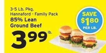 Hannaford 85% Lean Ground Beef offer