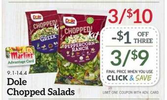 Morton Williams Dole Chopped Salads offer