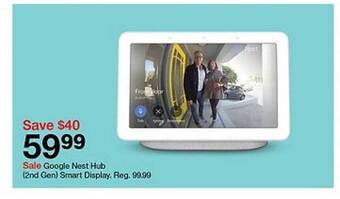 Target Google Nest Hub (2nd Gen) Smart Display offer
