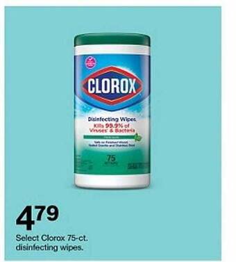 Target Clorox 75-ct. Disinfecting Wipes offer