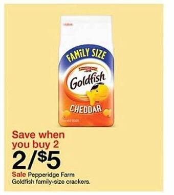 Target Pepperidge Farm Goldfish Family-size Crackers offer