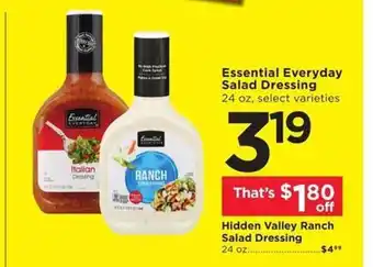 Cub Foods Essential Everyday Salad Dressing offer
