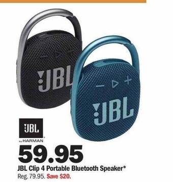 Meijer Jbl Clip 4 Portable Bluetooth Speaker offer
