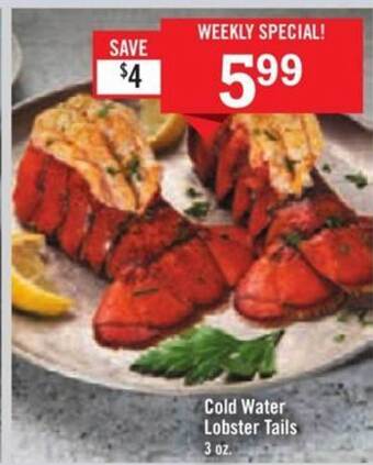 Price Chopper Cold Water Lobster Tails offer