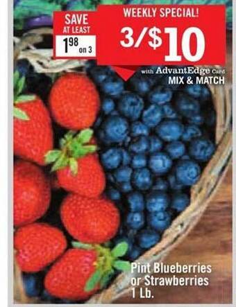 Price Chopper Pint Blueberries Or Strawberries offer