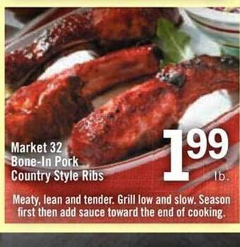 Price Chopper Market 32 Bone-in Pork Country Style Ribs offer