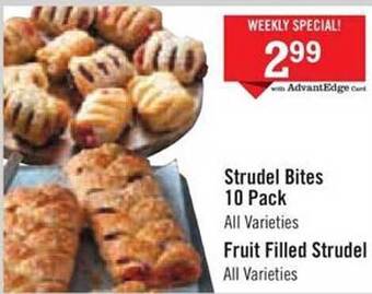 Price Chopper Strudel Bites 10 Pack, Fruit Filled Strudel offer