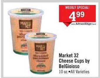 Price Chopper Market 32 Cheese Cups By Belgioioso offer