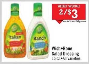 Price Chopper Wish.bone Salad Dressing offer