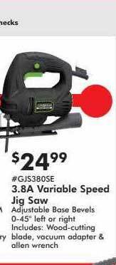 Valu Home Centers 3.8a Variable Speed Jig Saw offer