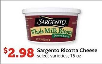 Fareway Sargento Ricotta Cheese offer