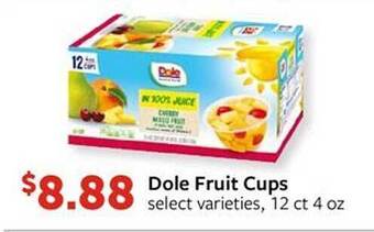 Fareway Dole Fruit Cups offer