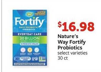 Fareway Nature's Way Fortify Probiotics offer