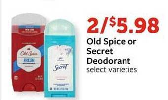 Fareway Old Spice Or Secret Deodorant offer