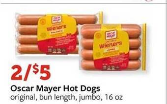 Fareway Oscar Mayer Hot Dogs offer