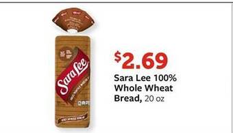 Fareway Sara Lee 100% Whole Wheat Bread offer
