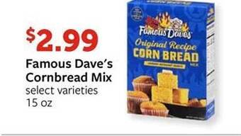 Fareway Famous Dave's Cornbread Mix offer