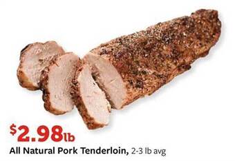 Fareway All Natural Pork Tenderloin offer