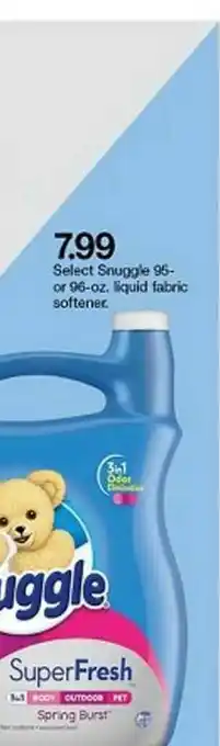 Target Snuggle 95- Or 96-oz. Liquid Fabric Softener offer