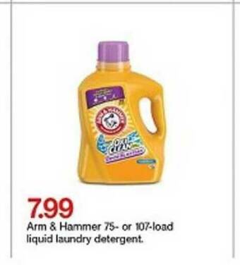 Target Arm & Hammer 75- Or 107-load Liquid Laundry Detergent offer