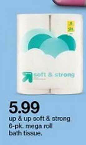 Target Up & Up Soft & Strong 6-pk. Mega Roll Bath Tissue offer
