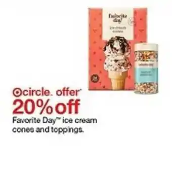 Target Favorite Day Ice Cream Cones And Toppings offer