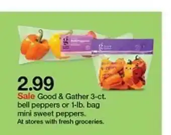 Target Good & Gather Bell Peppers Or Bag Mini Sweet Peppers offer